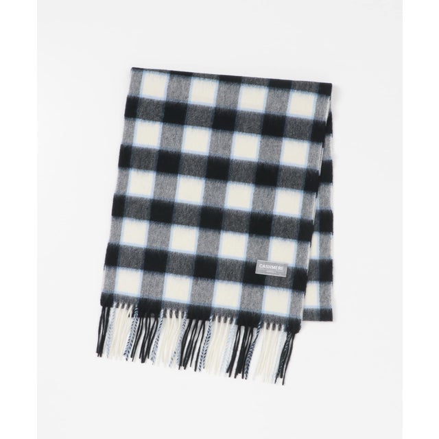 CHECK CASHMERE SCARF （ブラック系その他）