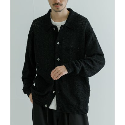 アーバンリサーチ URBAN RESEARCH ツイストモールニットポロ衿カーディガン （ICE GRAY）｜詳細画像