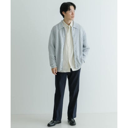 アーバンリサーチ URBAN RESEARCH ツイストモールニットポロ衿カーディガン （ICE GRAY）｜詳細画像