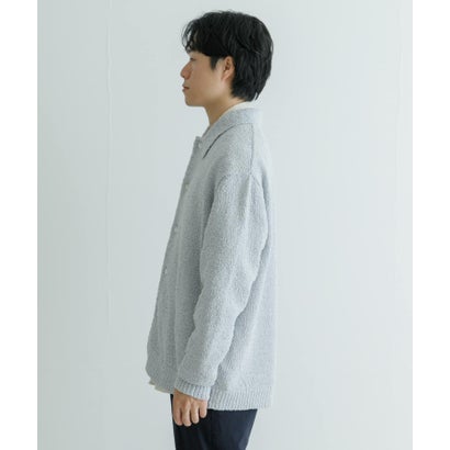 アーバンリサーチ URBAN RESEARCH ツイストモールニットポロ衿カーディガン （ICE GRAY）｜詳細画像