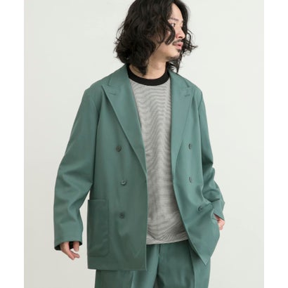 アーバンリサーチ URBAN RESEARCH WASHABLEウールダブルジャケット （GREEN）｜詳細画像
