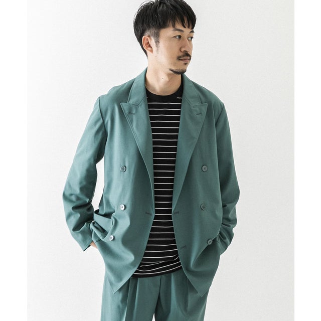 WASHABLEウールダブルジャケット （GREEN）