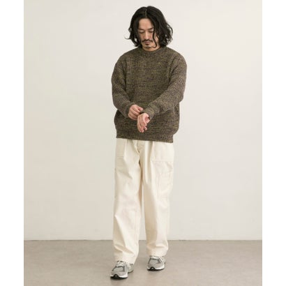 アーバンリサーチ URBAN RESEARCH 3Gメランジワッフルクルーネックニット （RED）｜詳細画像