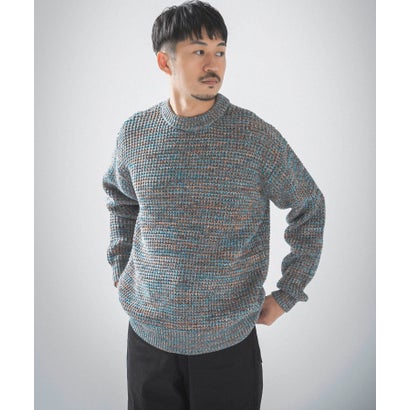 アーバンリサーチ URBAN RESEARCH 3Gメランジワッフルクルーネックニット （RED）｜詳細画像