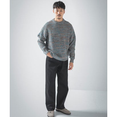 アーバンリサーチ URBAN RESEARCH 3Gメランジワッフルクルーネックニット （RED）｜詳細画像