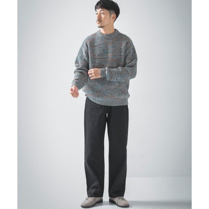 アーバンリサーチ URBAN RESEARCH 3Gメランジワッフルクルーネックニット （RED）｜詳細画像