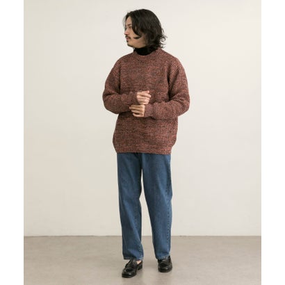 アーバンリサーチ URBAN RESEARCH 3Gメランジワッフルクルーネックニット （PURPLE）｜詳細画像