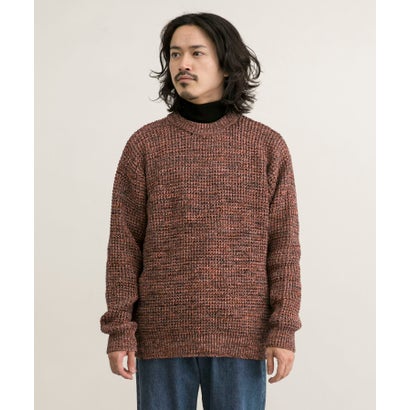 アーバンリサーチ URBAN RESEARCH 3Gメランジワッフルクルーネックニット （PURPLE）｜詳細画像