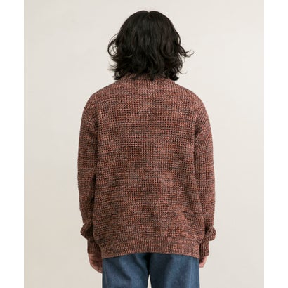 アーバンリサーチ URBAN RESEARCH 3Gメランジワッフルクルーネックニット （PURPLE）｜詳細画像