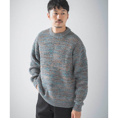 アーバンリサーチ URBAN RESEARCH 3Gメランジワッフルクルーネックニット （PURPLE）｜詳細画像