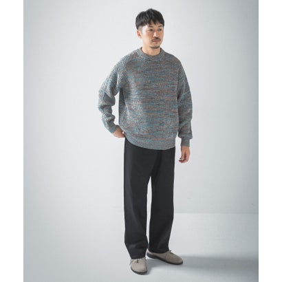 アーバンリサーチ URBAN RESEARCH 3Gメランジワッフルクルーネックニット （PURPLE）｜詳細画像