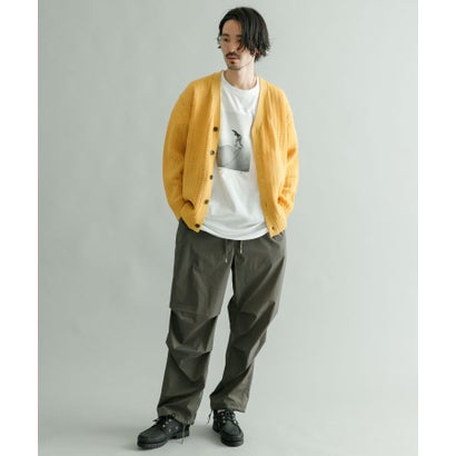 アーバンリサーチ URBAN RESEARCH メッシュVカーディガン （YELLOW）｜詳細画像