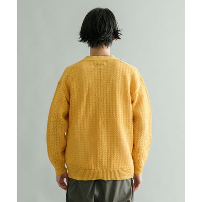 アーバンリサーチ URBAN RESEARCH メッシュVカーディガン （YELLOW）｜詳細画像