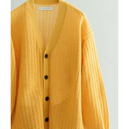アーバンリサーチ URBAN RESEARCH メッシュVカーディガン （YELLOW）｜詳細画像