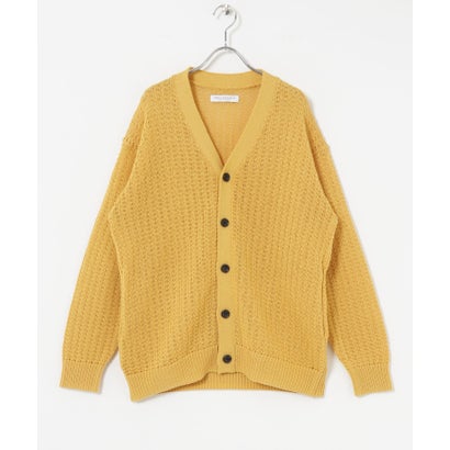 アーバンリサーチ URBAN RESEARCH メッシュVカーディガン （YELLOW）｜詳細画像