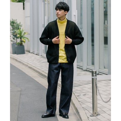 アーバンリサーチ URBAN RESEARCH メッシュVカーディガン （YELLOW）｜詳細画像