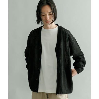 アーバンリサーチ URBAN RESEARCH メッシュVカーディガン （YELLOW）｜詳細画像
