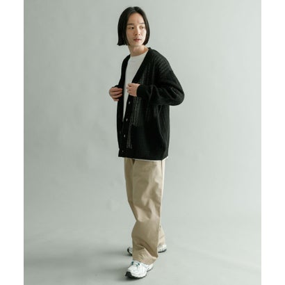 アーバンリサーチ URBAN RESEARCH メッシュVカーディガン （YELLOW）｜詳細画像