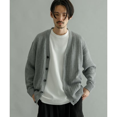 アーバンリサーチ URBAN RESEARCH メッシュVカーディガン （YELLOW）｜詳細画像