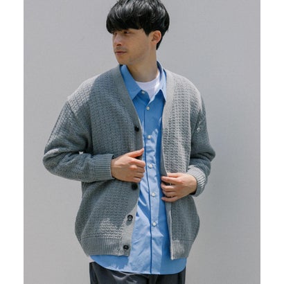 アーバンリサーチ URBAN RESEARCH メッシュVカーディガン （YELLOW）｜詳細画像