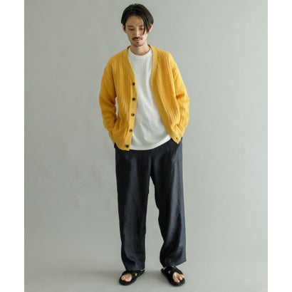 アーバンリサーチ URBAN RESEARCH メッシュVカーディガン （YELLOW）｜詳細画像