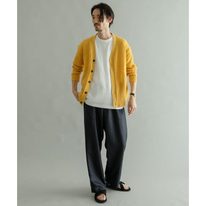 アーバンリサーチ URBAN RESEARCH メッシュVカーディガン （YELLOW）｜詳細画像