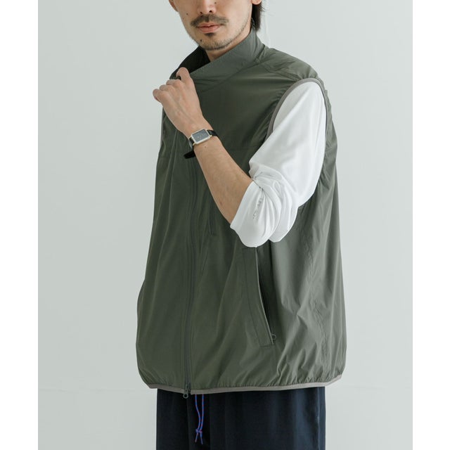 『撥水』カルバックパッカブルベスト （KHAKI）