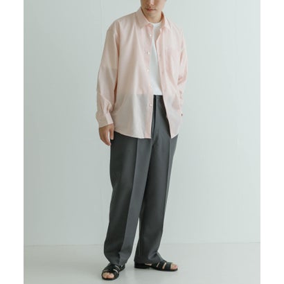 アーバンリサーチ URBAN RESEARCH ALBINI LINEN OVER SHIRTS （PINK）｜詳細画像