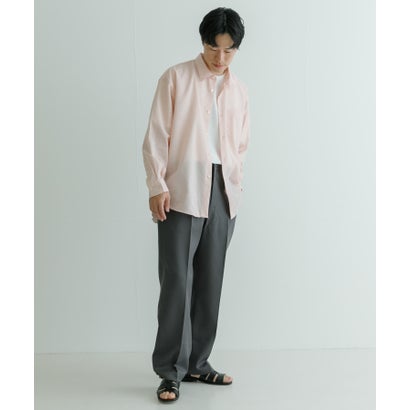 アーバンリサーチ URBAN RESEARCH ALBINI LINEN OVER SHIRTS （PINK）｜詳細画像
