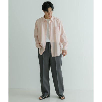 アーバンリサーチ URBAN RESEARCH ALBINI LINEN OVER SHIRTS （PINK）｜詳細画像