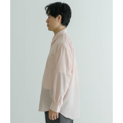 アーバンリサーチ URBAN RESEARCH ALBINI LINEN OVER SHIRTS （PINK）｜詳細画像