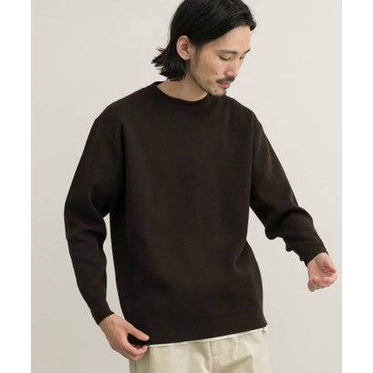 アーバンリサーチ URBAN RESEARCH ウール混ミラノリブクルーネックニット （GREEN）｜詳細画像