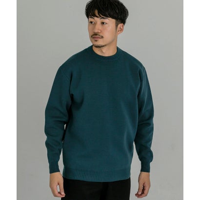 アーバンリサーチ URBAN RESEARCH ウール混ミラノリブクルーネックニット （GREEN）｜詳細画像