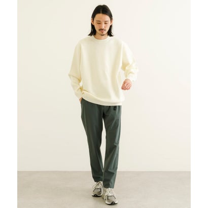 アーバンリサーチ URBAN RESEARCH ウール混ミラノリブクルーネックニット （GREEN）｜詳細画像