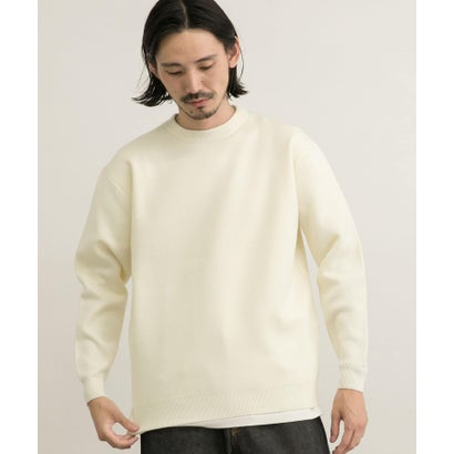 アーバンリサーチ URBAN RESEARCH ウール混ミラノリブクルーネックニット （GREEN）｜詳細画像