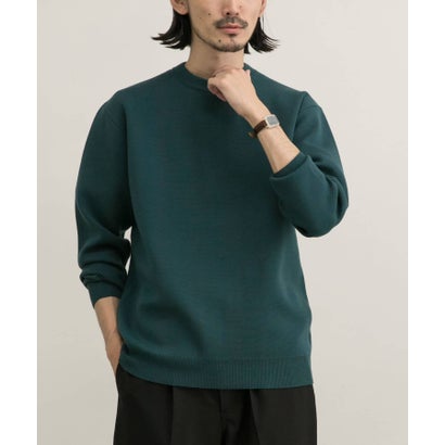 アーバンリサーチ URBAN RESEARCH ウール混ミラノリブクルーネックニット （GREEN）｜詳細画像