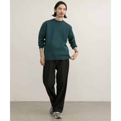 アーバンリサーチ URBAN RESEARCH ウール混ミラノリブクルーネックニット （GREEN）｜詳細画像