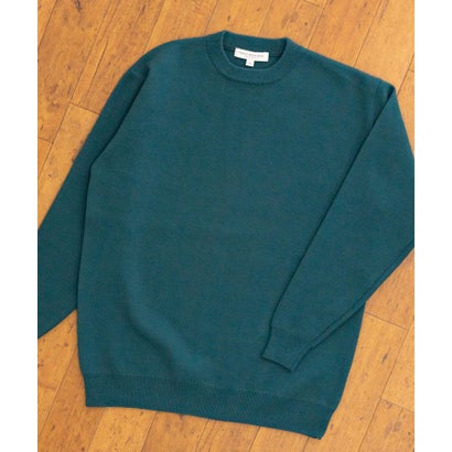 アーバンリサーチ URBAN RESEARCH ウール混ミラノリブクルーネックニット （GREEN）｜詳細画像