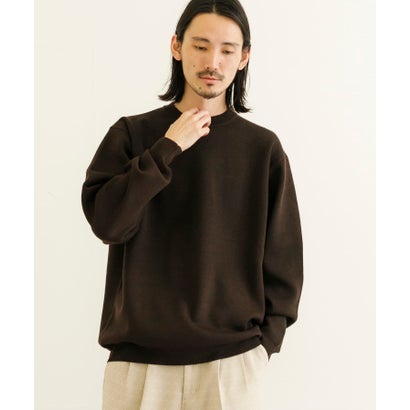 アーバンリサーチ URBAN RESEARCH ウール混ミラノリブクルーネックニット （GREEN）｜詳細画像