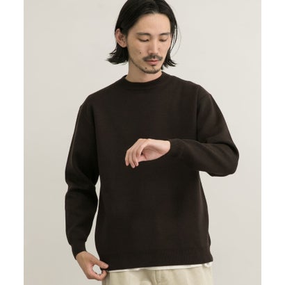アーバンリサーチ URBAN RESEARCH ウール混ミラノリブクルーネックニット （GREEN）｜詳細画像