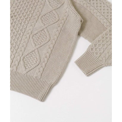 アーバンリサーチ URBAN RESEARCH WASHABLEウールケーブルクルーニット （IVORY）｜詳細画像