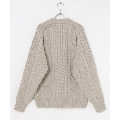 アーバンリサーチ URBAN RESEARCH WASHABLEウールケーブルクルーニット （IVORY）｜詳細画像