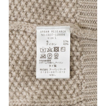 アーバンリサーチ URBAN RESEARCH WASHABLEウールケーブルクルーニット （IVORY）｜詳細画像