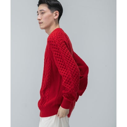 アーバンリサーチ URBAN RESEARCH WASHABLEウールケーブルクルーニット （IVORY）｜詳細画像