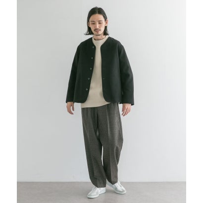 アーバンリサーチ URBAN RESEARCH 『UR TECH』起毛ノーカラーブルゾン （SMOKE BRN）｜詳細画像