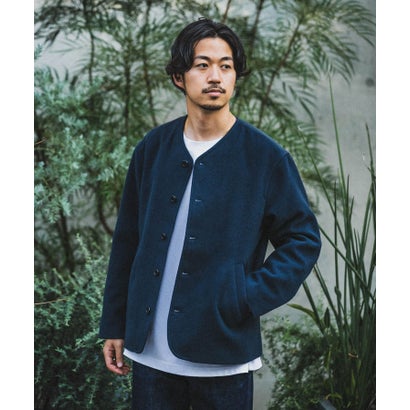 アーバンリサーチ URBAN RESEARCH 『UR TECH』起毛ノーカラーブルゾン （SMOKE BRN）｜詳細画像