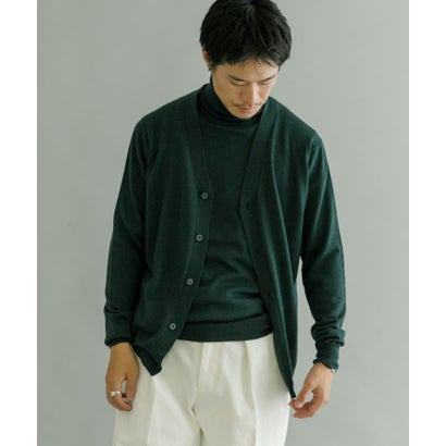 アーバンリサーチ URBAN RESEARCH WASHABLEウール ニットカーディガン （KHAKI）｜詳細画像