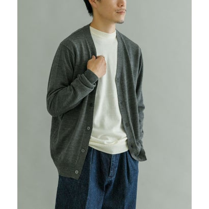 アーバンリサーチ URBAN RESEARCH WASHABLEウール ニットカーディガン （KHAKI）｜詳細画像