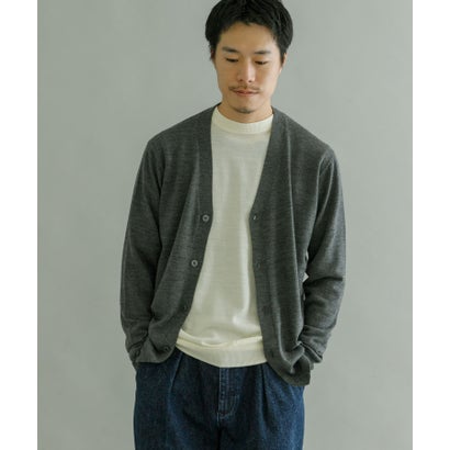アーバンリサーチ URBAN RESEARCH WASHABLEウール ニットカーディガン （KHAKI）｜詳細画像