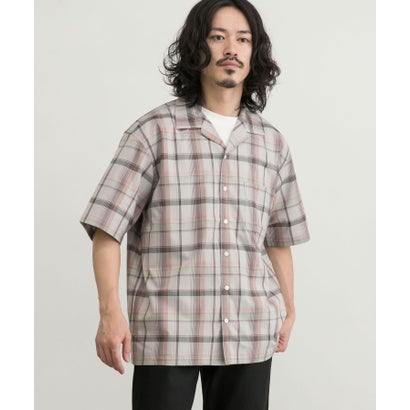 アーバンリサーチ URBAN RESEARCH リラックスオープンカラーチェックシャツ （RED）｜詳細画像